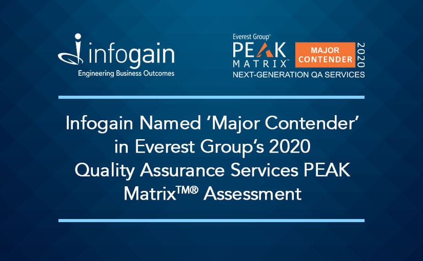 Infogain Named ‘Major Contender’ in Everest Group’s 2020 Quality Assurance Services PEAK Matrix® Assessment