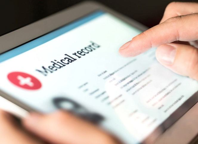 Digital record of a medical record