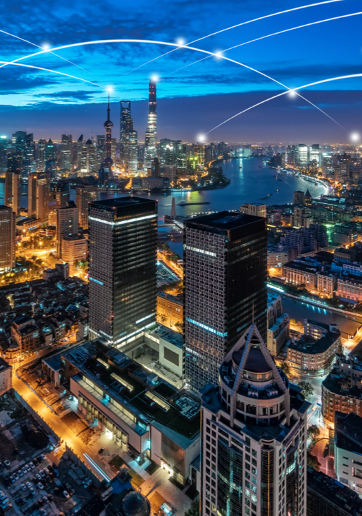 City line during night