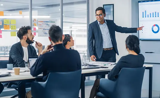 People in office meeting