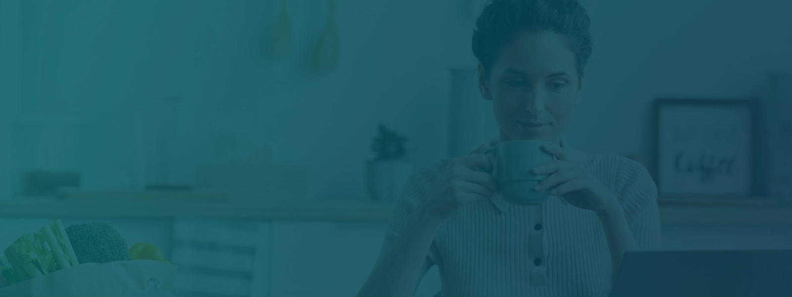 Woman enjoying her coffee