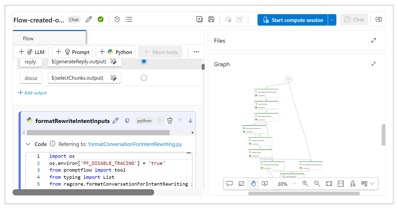 Prompt Flow Interface