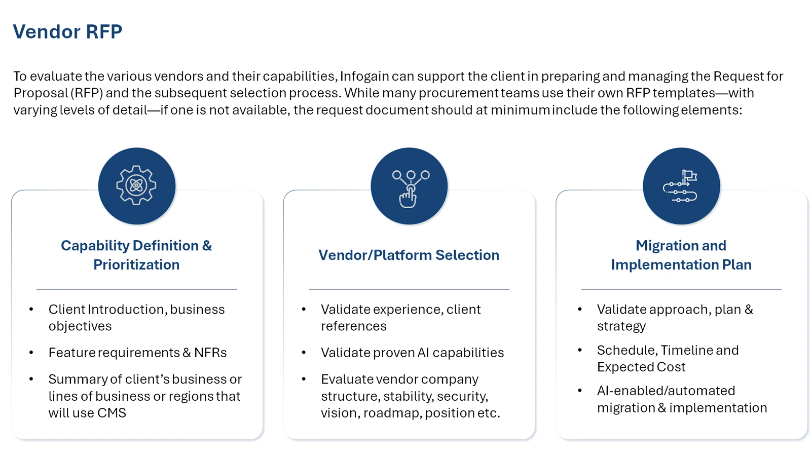 the CMS Vendor Selection Process